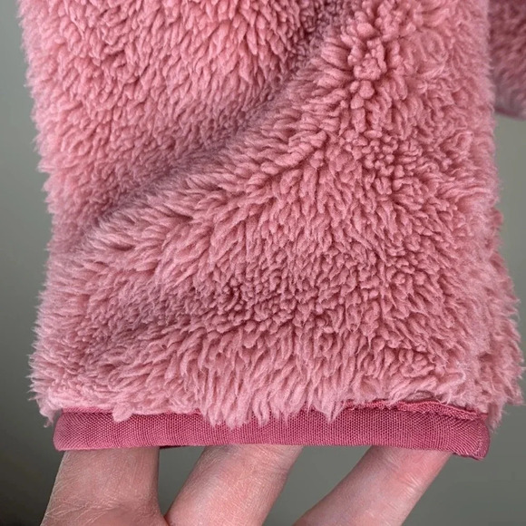 Crewcuts pink fuzzy snap pullover sz lg - Picture 3 of 7